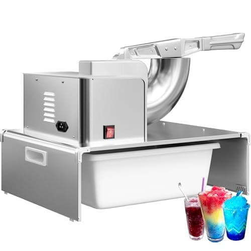 VALONDINO Snow Cone Machine Shaved Ice, 500LB/H Commercial Ice Crusher Shaved Ice Machine Fluffy, 300W Industrial Commercial Big Ice Shaving Machine for Snow Cones for Home Party