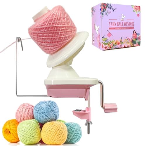 BAPOTH Yarn Winder, Efficient Yarn Winder for Crocheting Make 3.5oz Yarn Cakes, Easy to Use and Install Yarn Ball Winder with Lower Noise, The Helper for Knitting Lover for Yarns Below Size 5