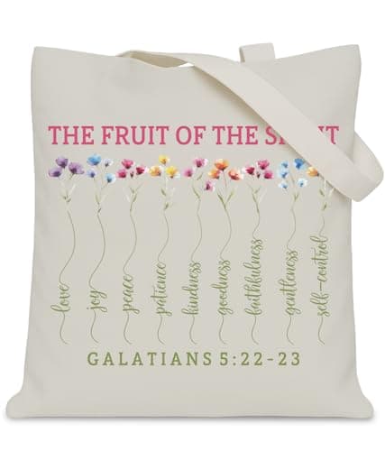 LNGORUS Christian Gifts Tote Bag for Church, Religious Gifts Tote Bag for Bible Study,The Fruit of the Spirit
