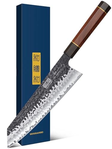 HOSHANHO 9 Inch Kiritsuke Chef Knife, Japanese Hand Forged 9 Layers 10Cr15CoMoV High Carbon Steel Kitchen Knife, Professional Chef's Knife with Ergonomic Rosewood Handle