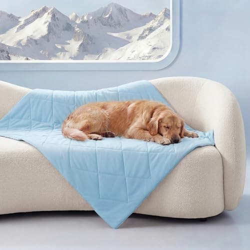Luciphia Q-MAX>0.4 Cooling Dog Blanket Breathable Cold Pet Puppy Blue,40x60