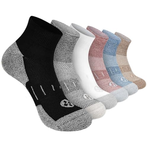 Nonlut Diabetic Socks for Men,6 Pairs Ankle Diabetic Neuropathy Socks for Men,Mens 9-12 10-13(Deep Grey+Brown+White+Deep Blue+Black+Deep Brown-Large)
