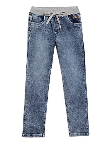chopper club Boys Jeans - Regular-Slim Fit Stretch Denim | Ideal for School, Casual Wear & Parties – Comfortable & Durable Grey Rib Stone 14