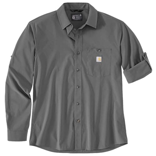 Carhartt Men's Force Sun Defender™ Relaxed Fit Lightweight Long-Sleeve Shirt, Steel, 3X-Large