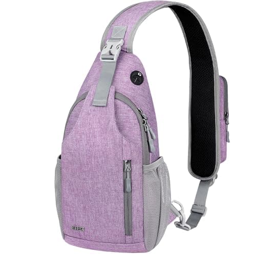 Voova Crossbody Sling Backpack for Men and Women, Purple