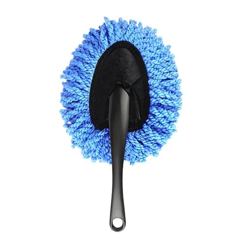 PKOLSFE Car Dash Duster Brush, Super Soft Microfiber Auto Cleaning Brush Dusting Tool, Multi-Functional Scratch Free Duster for Vehicle Home Kitchen Cleaning, Car Accessories (Blue)