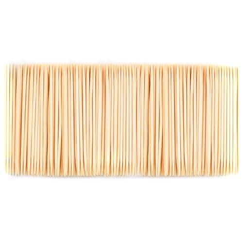 Damuzhi 1000 Count Bamboo Toothpicks Barbecue, Fruits And Teeth Cleaning - Round Double-Pointed Wooden Toothpicks, For Appetizers,Olives
