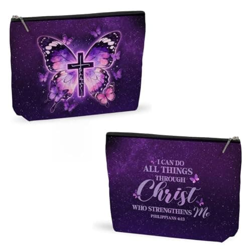 ZHAMEN Christian Makeup Bag Cosmetic Bags Gifts for Women
