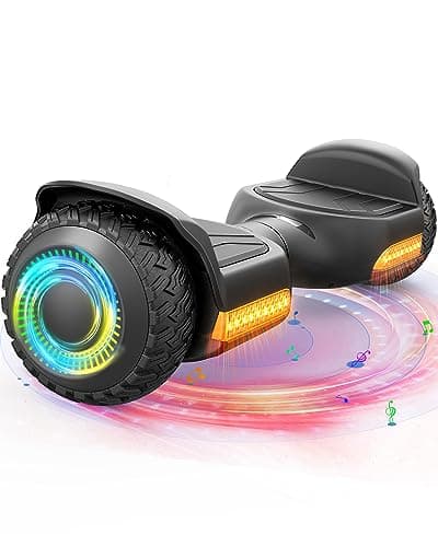 Gyroor G13 All-Terrain Hoverboard with Bluetooth & LED Lights Gift,Black