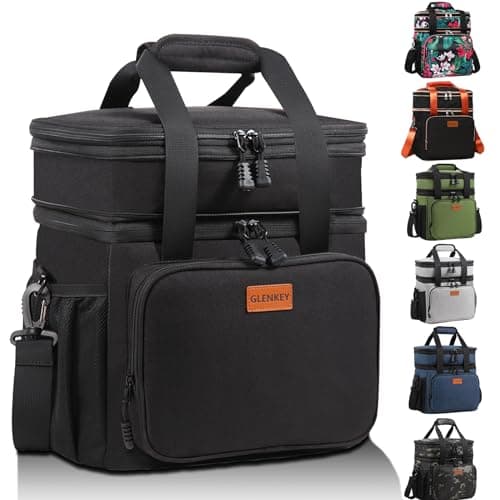 GLENKEY Expandable Lunch Box Insulated Leakproof Cooler Bag Work Outdoor