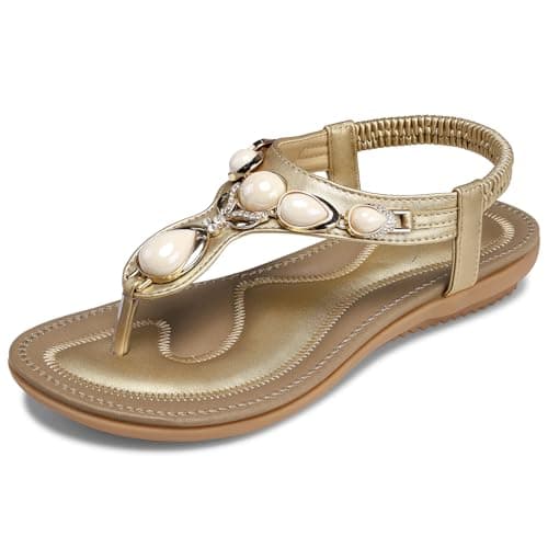 SHIBEVER Dressy Flat Women Sandals: Comfortable Summer Thong Flats Sandal