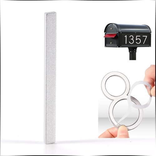 VONDERSO 3 Inch Self-Adhesive Mailbox Numbers and Letters for Outside, Thick Foam Adhesive for Strong Adhesion, Aluminum Alloy with Powder-Coated Finish, No Fading, Rustproof (Glossy Silver Letter I)