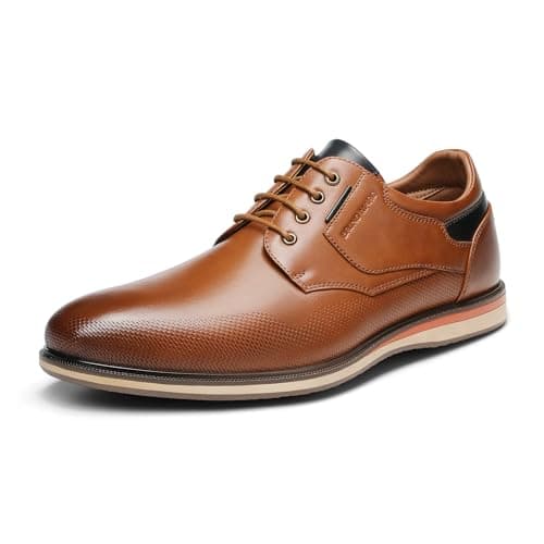 Bruno Marc Men's Casual Dress Shoes Business Formal Oxfords,Size 8W,Tan,LG19008MWIDE