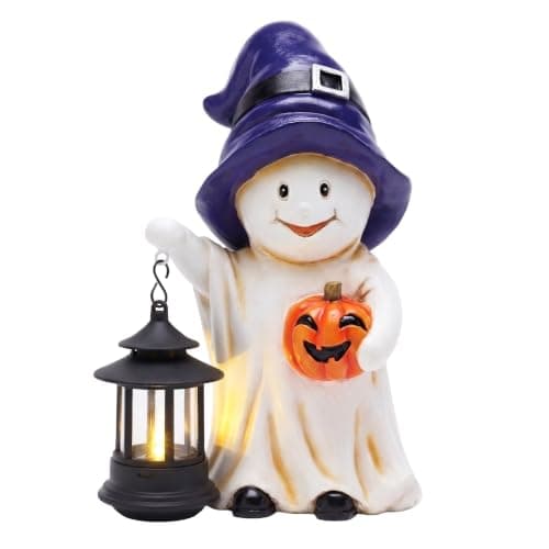TERESA'S COLLECTIONS Lighted Cute Ghost Halloween Decoration Outdoor/Indoor
