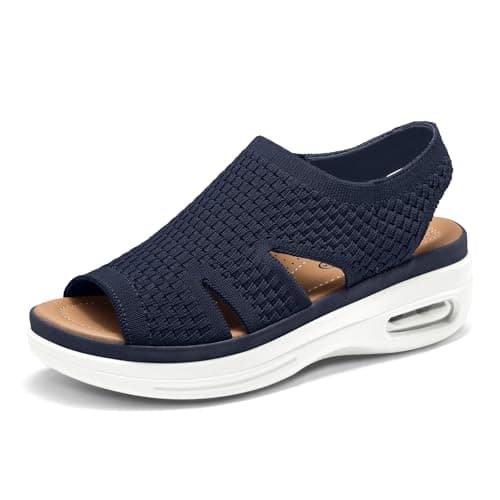 mysoft Womens Comfortable Walking Sandals Slip On Air Cushion