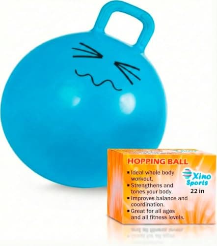 Xino Sports Hopper Ball for Kids, Teens & Adults, Blue, 22 Inch Diameter