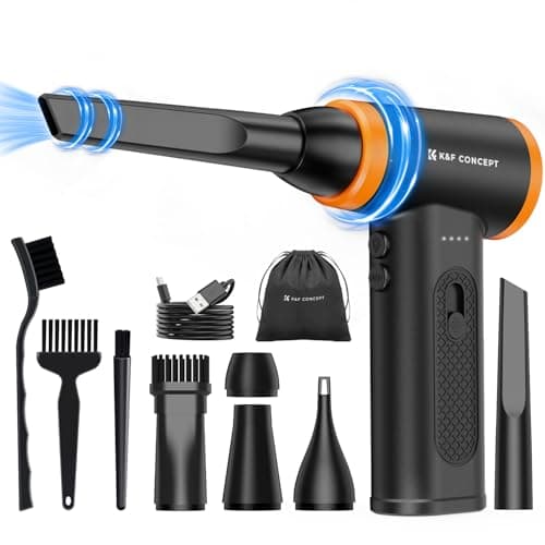 K&F CONCEPT Compressed Air Duster,120000 RPM,Brushless Motor,Multiple Tools