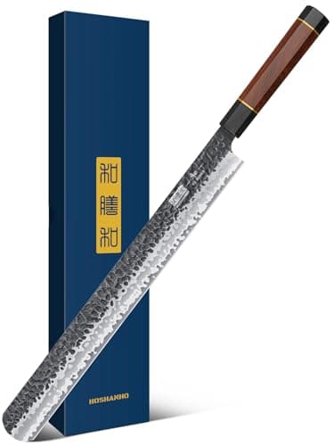 HOSHANHO 12" Brisket Slicing Knife, Japanese Carving Knife for Meat & BBQ