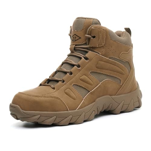 DINGGU Work Boots for Men Comfortable Steel Toe Boots