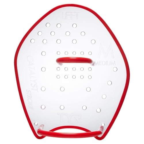 TYR Catalyst Stroke Swim Paddles - Adult Swim Paddles for Training - Durable, Flexible Hand Fins for Building Strength, Endurance, and Improving Technique
