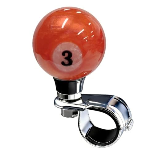 3 Ball Billiard Steering Wheel Power Handle Car Suicide Spinner Knob