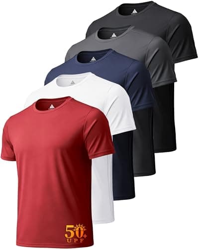 UPF 50+ UV Sun Protection Shirts Mens Short Sleeve Shirt Running T-Shirt Lightweight Shirts UV Shirt for Men Workout Gym T-Shirts for Men Casual Tees