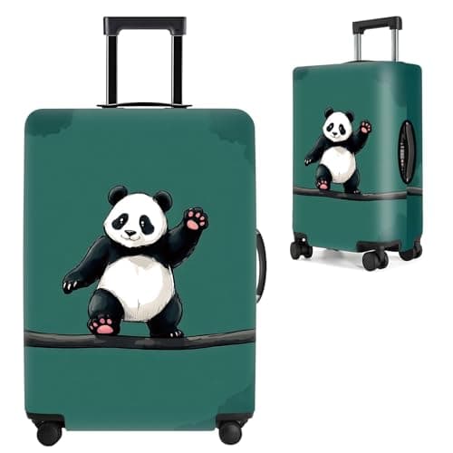 THISFIND Asian Panda Luggage Cover – Cute Bear Print Suitcase Protector, Perfect Travel Gift for Panda Lovers Visiting China, Fits 29"-32 Suitcase,XL,Panda