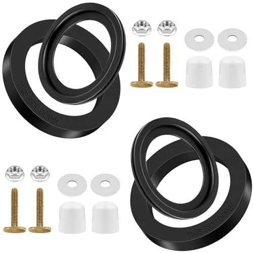 Two Sets RV Toilet Seal Toilet Seal Kit RV Toilet Seal Part Fits for 300 310 320 Series Toilets, Replace 385311652 385311658 RV Toilet Flush Ball Seal Gasket Solve Leakage Problem 2 in 1 Seal Kit