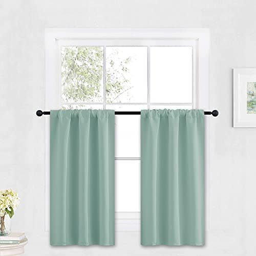 RYB HOME Kitchen Blackout Window Curtains Over Sink 36 inch Length
