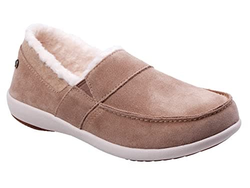 Spenco Women's Fiesta Cozy Slip-On, Tan, 10 Wide