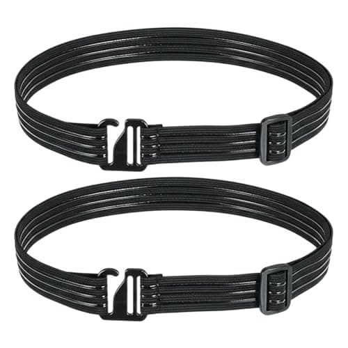 2 Pcs Shirt Stay Belt Shirt Tucker Keep Tucked in Men Police Adjustable Elastic Band Shirts Stays for Men Sleeve Garters Elastic Holder Keepers Law Enforcement with Non-Slip Glue 0.98 Inch Wide