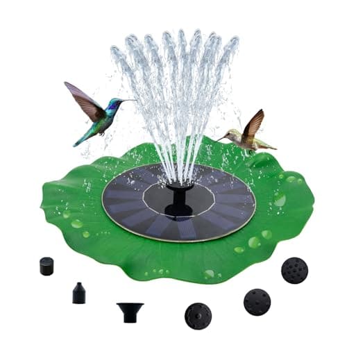 OUISJYER Lotus Leaf Solar Bird Bath Fountain for Hummingbirds