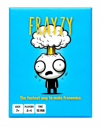 Frayzy Card Game – Fast-Paced Rummy-Style Family Card Game for Kids, Teens & Adults | Ages 7+ | 2–4 Players | Wild Cards and Action Cards | Quick Party & Game Night Fun