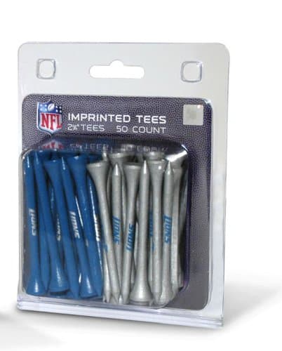 Team Golf NFL Detroit Lions Pack Of 50 Golf Tees 2-3/4" Golf Tees, 50 Pack, Regulation Size, Multi Team Colors