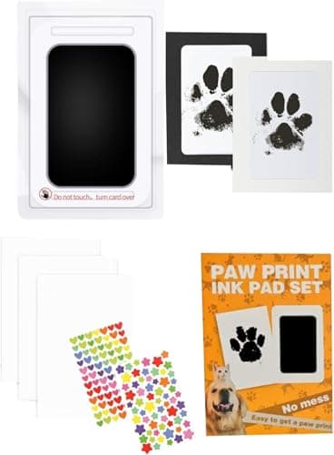 PERZUMI Paw Print Kit for Dogs, Inkless Clean Touch 2.3×3.7 in, Paw Print Kit for Dogs and Cats, Mess-Free for Puppies Kittens Pet Memorial 1 Pack