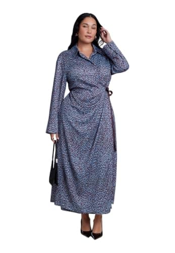 ELOQUII Wrap Detail Maxi Dress
