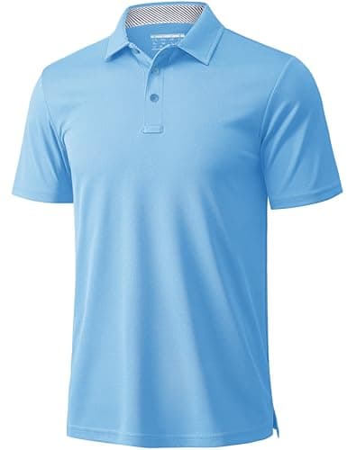 MAGCOMSEN Mens Polo Shirts Short Sleeve Moisture Wicking Quick Dry Collared Shirt Polyester Performance Athletic Golf Polos