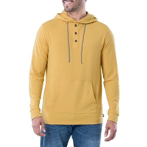 Lee Men's French Terry Hooded Sweatshirt, Yellow, XX-Large