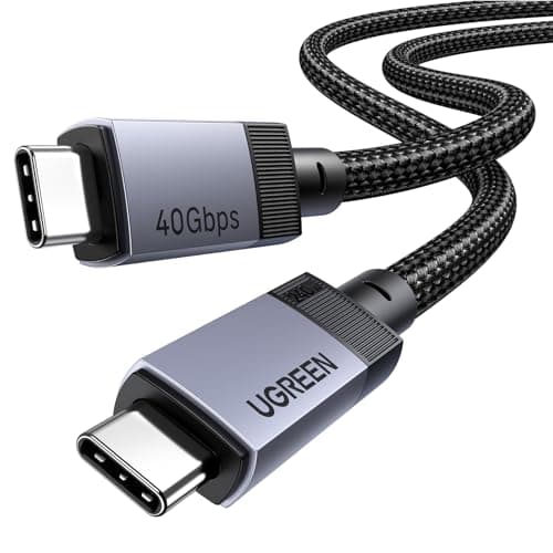 UGREEN 240W USB C Cable for Thunderbolt 4/3, 40Gbps USB C Cable, USB4.0 GEN3 8K 60Hz PD 3.1 Video Cable Compatible with USB C Monitors, Hubs, Docks, MacBook, iPhone 17/16/15, Galaxy S26/S25, 3.3FT