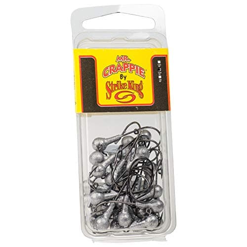 Strike King Mr. Crappie Jig Heads - 25 Pack/Unpainted, 0.12