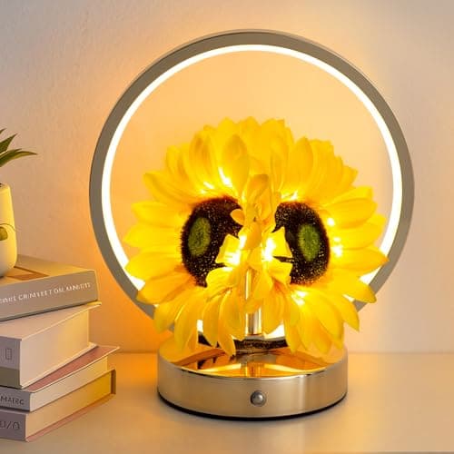 JHXLAMP Sunflower Birthday Gifts for Women Mom,Sunflowers Flower Touch Lamp