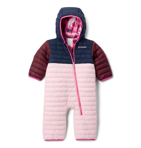 Columbia Youth Powder Lite II Reversible Bunting, Satin Pink/Collegiate Navy/Rich Wine, 3/6