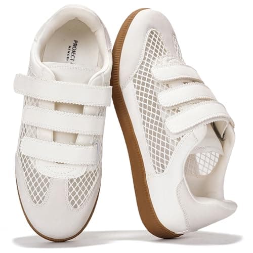 Project Cloud Sneakers for Women Stylish & Comfortable Women's Fashion Sneakers with Memory Foam and Leather Insole Non Slip & Lightweight Womens Shoes Fashion Shoes for Women(Ysabelle,WHITMESH,8.5)