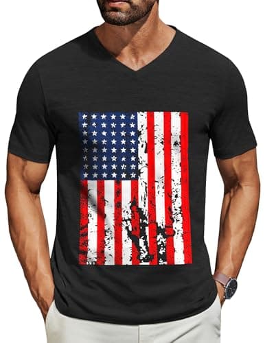 COOFANDY Men's T Shirts Short Sleeve Soft V Neck T-Shirt Casual Basic Summer Tee Tops