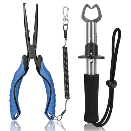 pullther fishing Fishing Tools Kit,9" Fishing Pliers,Fish Gripper