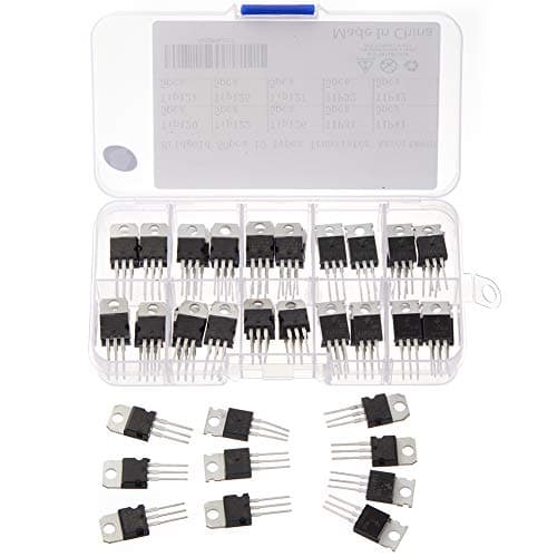 Bridgold 50pcs 10Types TIP Series Transistors Assortment Kits.