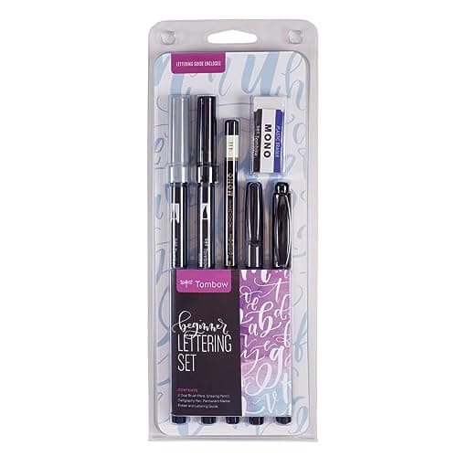 Tombow 56190 Beginner Lettering Set. Includes Essential Tools to Start Hand Lettering