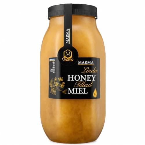 HONIGMA Marma Linden Honey, Raw Unpasteurized, 1 kg / 35.2 oz