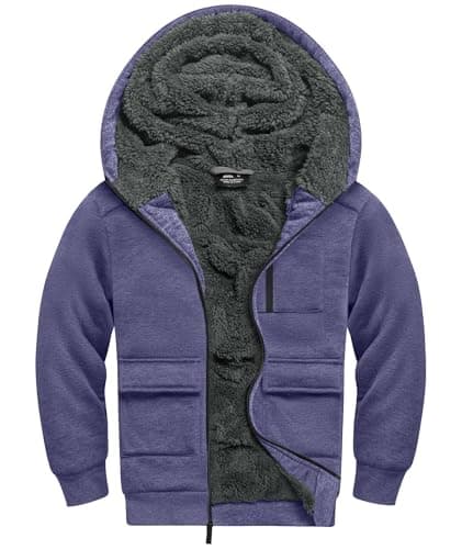 WENTTUO Boys Zip Up Hoodie Kid Hooded Jacket