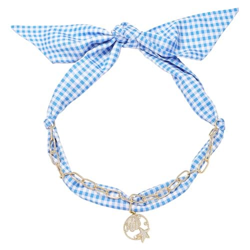Pychee Scarf Necklace for Women Bandana Necklace with Gold Plated Pendant Heart,Cross,Moon, Fashion Jewelry Gifts